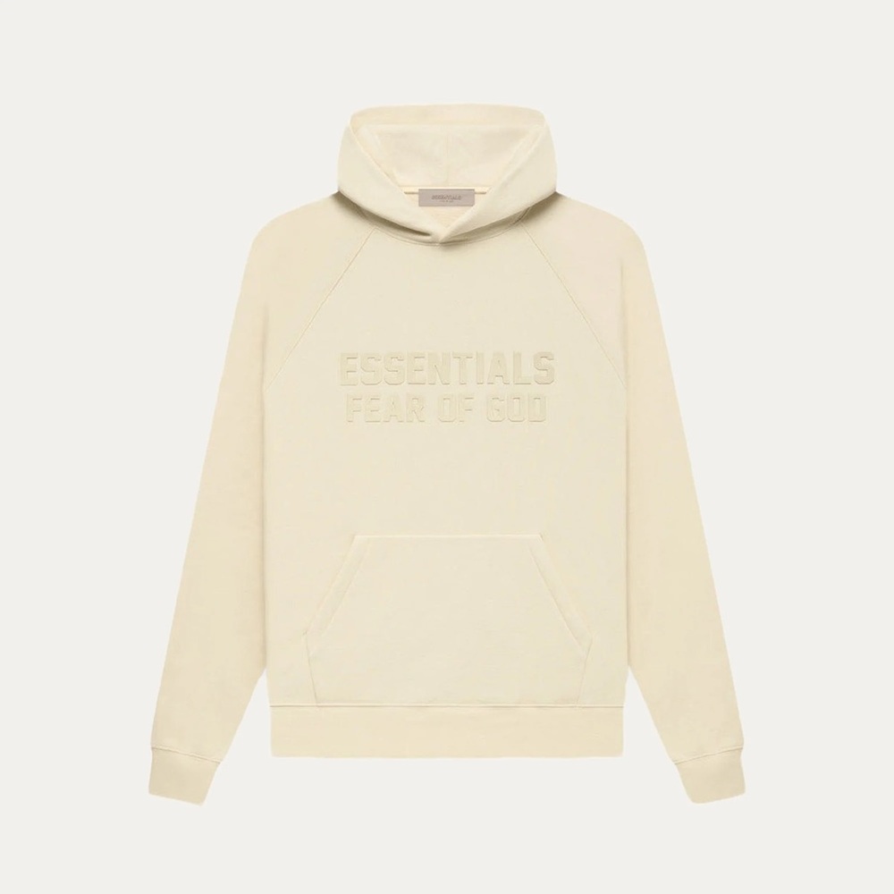 Fear of God Essentials Raglan Hoodie in Eggshell